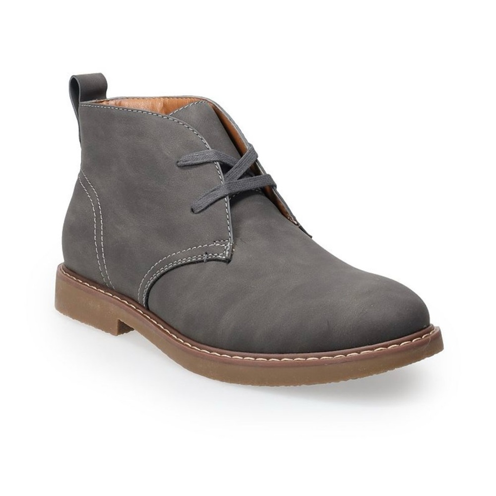 Sonoma Gray Chukka Boots with Minimalist Design
